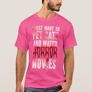 Engelenbak Horror Film Ik Wil Gewoon Katten Aaien  T-shirt