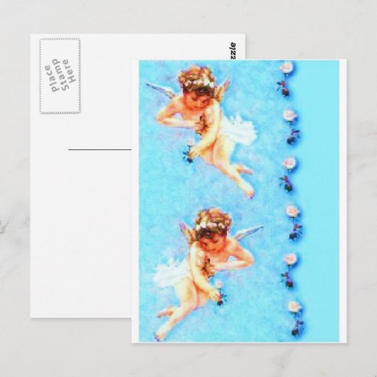 engelenbloemen briefkaart (Voorkant / Achterkant)