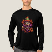 Engeleng gezicht van een clown Tri-Blend shirt (Voorkant volledig)