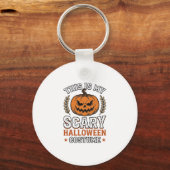 Engeleng Halloween Kostuum Pompoen Vintage Vector Sleutelhanger (Voorkant)