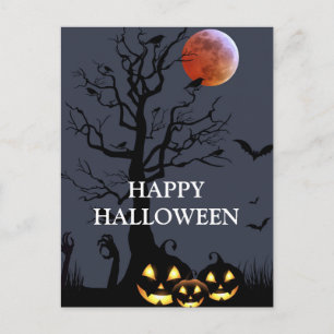 Engeleng Halloween Pompoen Heks Schrik Nacht Briefkaart