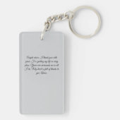 Engelengebed voor dankbaarheid Kaart Sleutelhanger (achterkant)