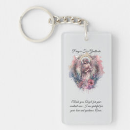 Engelengebed voor dankbaarheid Kaart Sleutelhanger