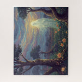 Engelengeest bidt in heilige onbekende tuin legpuzzel (Verticaal)