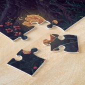 Engelengeest bidt in heilige onbekende tuin legpuzzel (Zijkant)