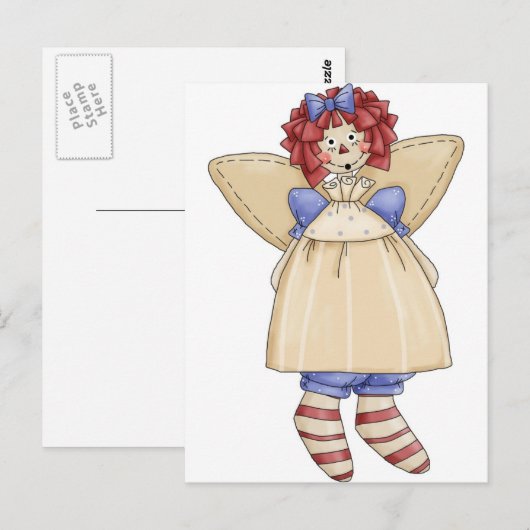 engelengel briefkaart (Voorkant / Achterkant)