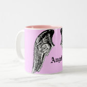 engelengel tweekleurige koffiemok (Voorkant links)