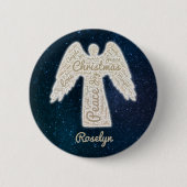 engelengel voor religieuze feestdagen ronde button 5,7 cm (Voorkant)