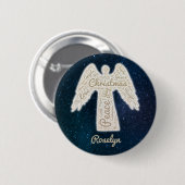 engelengel voor religieuze feestdagen ronde button 5,7 cm (Voorkant /achterkant)