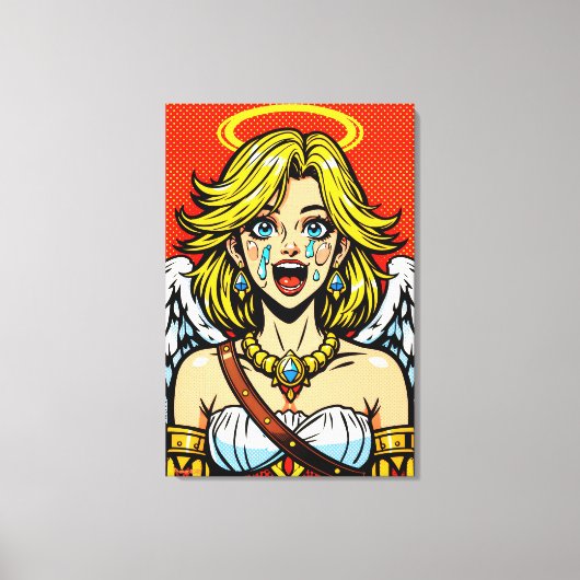 Engelengezicht_PopART Canvas Afdruk (Voorkant)