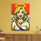 Engelengezicht_PopART Canvas Afdruk (Insitu (Woonkamer))