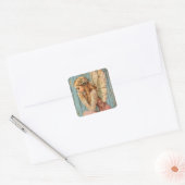 Engelengratie vierkante sticker (Envelop)