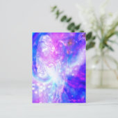 engelenharten bidden mooie Paarse Waterverf Briefkaart (Staand voorkant)