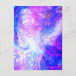 engelenharten bidden mooie Paarse Waterverf Briefkaart