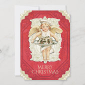  engelenkok Holly Christmas cake Feestdagenkaart (Voorkant)