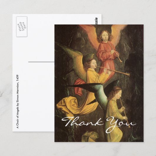 Engelenkoor door Simon Marmion, Renaissancekunst Briefkaart (Voorkant / Achterkant)