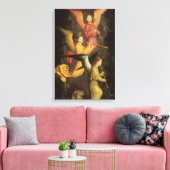 Engelenkoor van Simon Marmion, Renaissancekunst Canvas Afdruk (Insitu (Woonkamer))