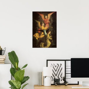 Engelenkoor van Simon Marmion, Renaissancekunst Poster