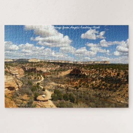 Engelenlanding Utah. Kerstgroeten Legpuzzel (Horizontaal)