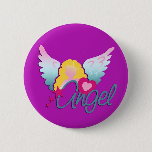 Engelenliefde Ronde Button 5,7 Cm (Voorkant)