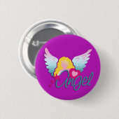 Engelenliefde Ronde Button 5,7 Cm (Voorkant /achterkant)