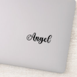 Engelennaam - handgeschreven kalligrafie sticker