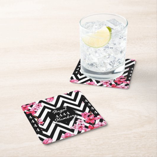 Engelennummer "4444" kartonnen onderzetters (Insitu)