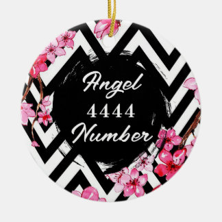 Engelennummer "4444" keramisch ornament