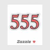 Engelennummer 555 met zegeningen sticker (Vel)