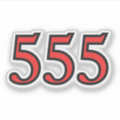 Engelennummer 555 met zegeningen sticker (Voorkant)