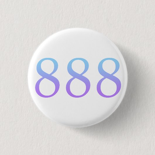 Engelennummer 888 - Evenwicht  Ronde Button 3,2 Cm (Voorkant)