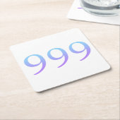 Engelennummer 999  kartonnen onderzetters (Schuin)