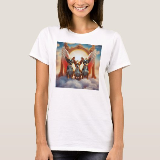 Engelenpoten boven de wolken t-shirt (Voorkant)