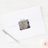 Engelentaart Bedankt Vierkante Sticker (Envelop)