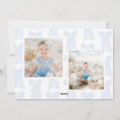 Engelentrompet Preppy Gingham Strikken  Feestdagenkaart (Achterkant)