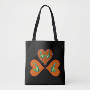 Engelenvissen Tweeling - Drie Rode Hart Illustrati Tote Bag