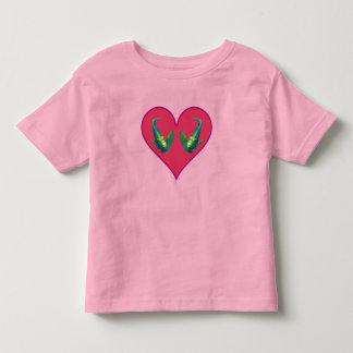 Engelenvissen Tweeling in een Rode Hart - Illustra Kinder Shirts