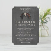 Engelenvleermuisvleugels Schedel Halloween-feest Kaart (Staand voorkant)
