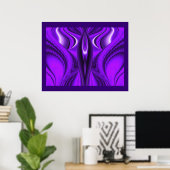 Engelenvleugels, Abstracte Fantasie Regenboog Kuns Poster (Thuiskantoor)