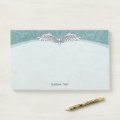 Engelenvleugels Blauw Post-it® Notes (Op bureau)