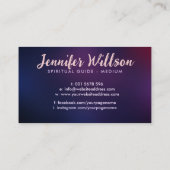 Engelenvleugels en oneindigheidssymbool visitekaartje (Achterkant)