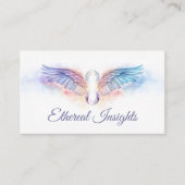 Engelenvleugels en oneindigheidssymbool - watercol visitekaartje (Voorkant)