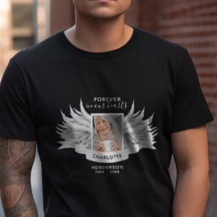 Engelenvleugels Foto Lieve Herinnering Funeral/ He T-shirt