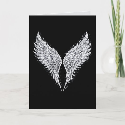 Engelenvleugels Glitterend en Wild Kaart (Voorkant)