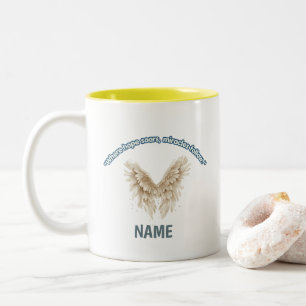 Engelenvleugels Inspirerend Ontwerp Tweekleurige Koffiemok