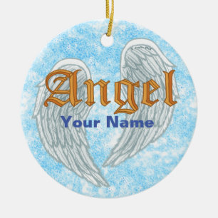 Engelenvleugels keramisch ornament