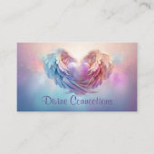 Engelenvleugels omhelzen zacht het hart visitekaartje (Voorkant)