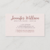 Engelenvleugels omhelzen zacht het hart visitekaartje (Achterkant)