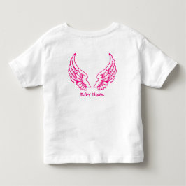 Engelenvleugels Peuter Naam Roze T-Shirt