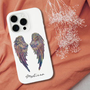 Engelenvleugels, Schattige Whimsical Metaalachtige iPhone 16 Pro Hoesje